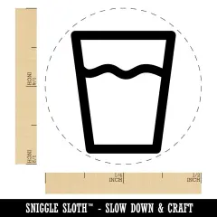 Water Glass Cup Self-Inking Rubber Stamp for Stamping Crafting Planners Sky Blue