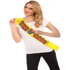 Happy Birthday Custom Birthday Sash With Stickers Costume Accessory