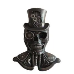 Steampunk Skeleton Bust Wall Decor Prop Statue
