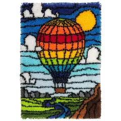 Leisure ArtsHot Air Balloon Latch Hook Kit Multi