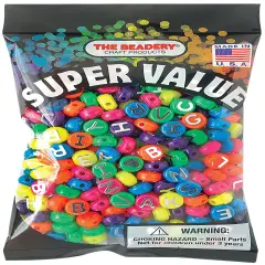 The Beadery Alphabet Beads 10mm-Neon