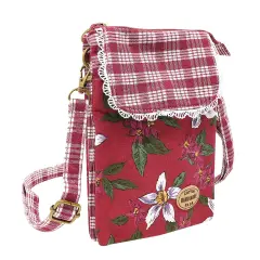 Wrapables Mini Crossbody Cell Phone Bag Front Flap / Red