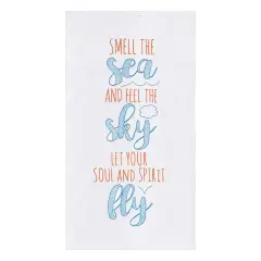 Smell The Sea Flour Sack Cotton Kitchen Towel