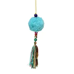 Northlight 8" Turquoise Blue Dangling Tassel Christmas Ornament