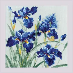 RIOLIS Counted Cross Stitch Kit 11.75"X11.75"-Blue Irises