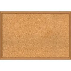 Salon Scoop Wood Framed Corkboard, Natural Cork Copper