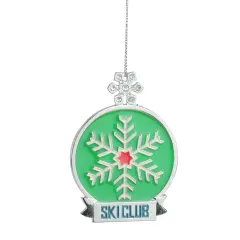 Midwest 3.75" Ski Club Christmas Charm Ornament Green