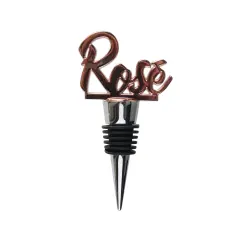 Wild Eye 4" Handcrafted Rose Gold Ros&eacute; Stainless Steel Wine Bottle Stopper Silver