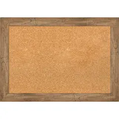 Owl Brown Narrow Wood Framed Corkboard, Natural Cork