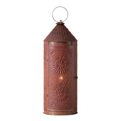 Irvin's Country Tinware 22-Inch Chimney Lantern in Rustic Tin