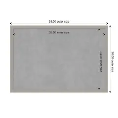 Woodgrain Stripe Wood Framed Magnetic Board Woodgrain Grey