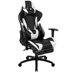 Emma and Oliver Z300 Gaming Racing Office Ergonomic PC Chair with Reclining Back and Footrest Black