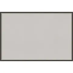 Theo Narrow Wood Framed Corkboard, Grey Cork Theo Black Silver