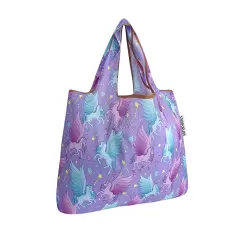 Wrapables Small Foldable Tote Nylon Reusable Grocery Bags Pegasus