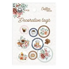 Coffee Break Double-Sided Cardstock Tags 9/Pkg-#01