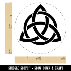 Celtic Triquetra Knot Silhouette Self-Inking Rubber Stamp for Stamping Crafting Planners Sky Blue
