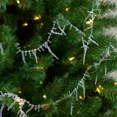 Northlight Clear Iridescent Icicle Beaded Artificial Christmas Garland - 8' x 2.5"