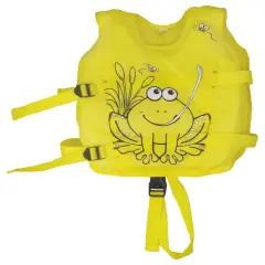 Pool Central 13.25" Yellow Hungry Frog Intermediate Swim Vest - Ages 1 - 3