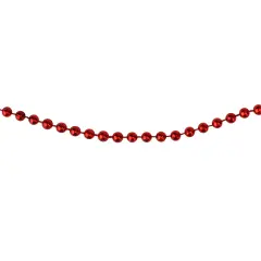 Northlight Metallic Beaded Commercial Christmas Garland - 66' x .15" - Red - Unlit