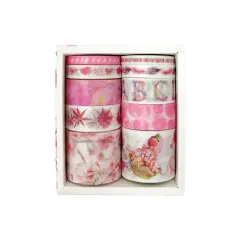 Wrapables Decorative Washi Tape Box Set (10 Rolls) Happy Pink