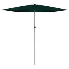 Northlight 10ft x 6.5ft Outdoor Patio Market Umbrella with Hand Crank, Hunter Green