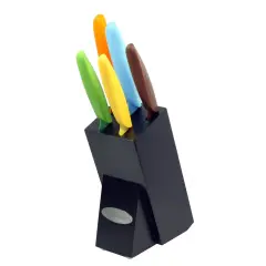 Oceanstar 6-Piece Non-Stick Coating knife set with Block Multicolor