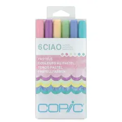 Copic Ciao Double Ended Marker Set - Pastel Colors, Set of 6