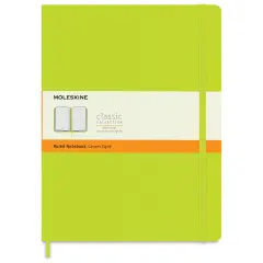 Moleskine Classic Hardcover Notebook - Lemon Green, Ruled, 9-3/4" x 7-1/2"