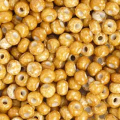 John Bead 2/0 Opaque Speckled Brown Czech Glass Seed Beads, 250g