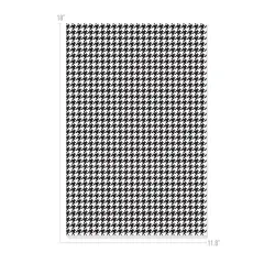 Happy Crafters Houndstooth 11.8" x 18" Sheet Black and White
