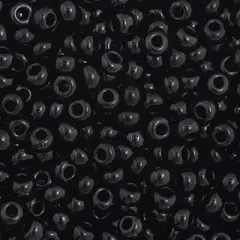 John Bead 11/0 Opaque Czech Glass Seed Beads, 250g Black