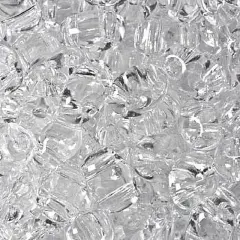 John Bead Twin 2-Hole Transparent Crystal Beads, 100g