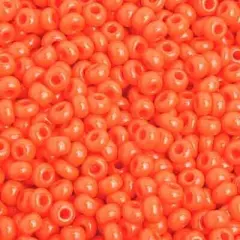 John Bead 8/0 Opaque Czech Glass Seed Beads, 500g Orange