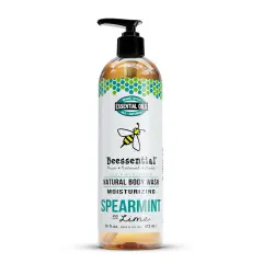 Beessential All Natural Moisturizing Body Wash Spearmint Lime 16 oz