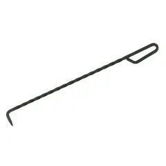 Steel Fire Poker with Loop Handle - Twisted Shaft