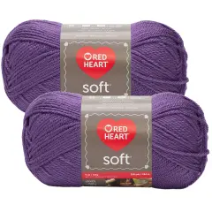 (Pack of 2) Red Heart Soft Yarn-Lavender