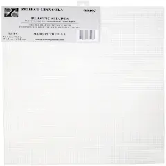 Zehrco-Giancola 7-Count Plastic Canvas - Clear, 10.5" x 13.5" Sheets, 12 pack