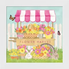 Hoppy Spring VI by Tara Reed 14" x 14" Framed Wall Art
