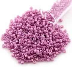 Miyuki Delica Seed Bead 11/0 Gold Luster Purple Opaque