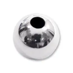 Round Bead Lightweight Seamless 6mm Sterling Silver (4-Pcs)