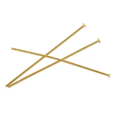 Headpin 1.5" 21 Gauge Matte Gold Plated (Package of 10)