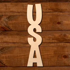 47 in. Unfinished USA Sign