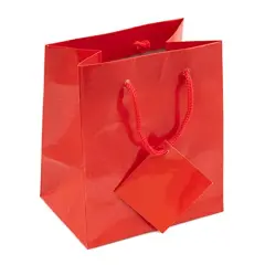 JewelrySupply Gift Bags Small Glossy Red (Package of 20)
