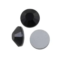 Preciosa Crystal VIVA12 Flat Back Rhinestone 4.7mm (SS20) Jet (Package of 50)