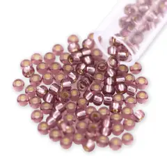 Miyuki Round Rocaille Seed Bead 8/0 Silver Lined Light Amethyst
