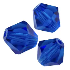 Preciosa Crystal Bicone Bead 6mm Capri Blue (Package of 40)