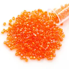 Miyuki Delica Seed Bead 11/0 Transparent Orange AB