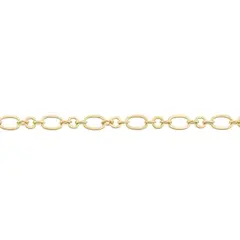 JewelrySupply 2.5mm Gold Plated Figaro Chain (Priced per Foot)