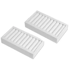 Bangle Bracelet and Ring Jewelry Display Tray 9 Slots White (Pack of 2)