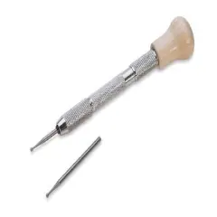 Wire Rounder Set, 3 Pieces | Wood Top Pin Vise and Two Cup Burs